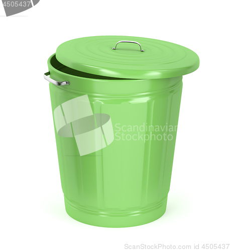 Image of Green trash can