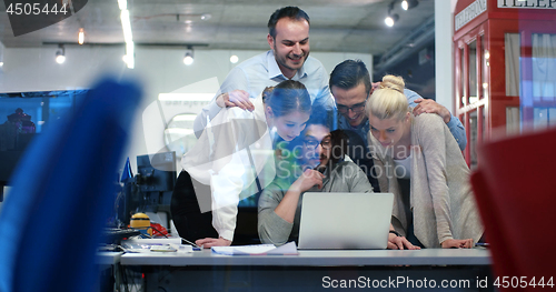 Image of Startup Business Team At A Meeting at modern office building