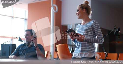 Image of Startup Business Team At A Meeting at modern office building