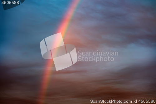 Image of image of a rainbow in the sky