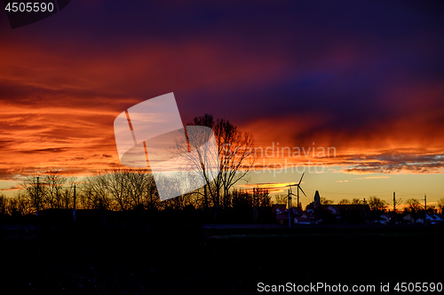 Image of Landscape of Malching at Sunset