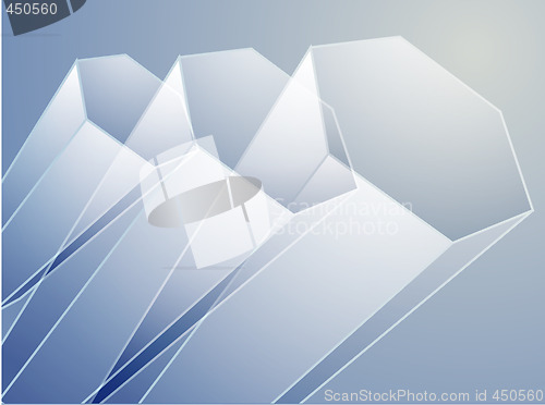 Image of Abstract geometric hexagon design