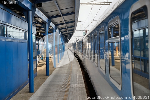 Image of Railway station with passanger train