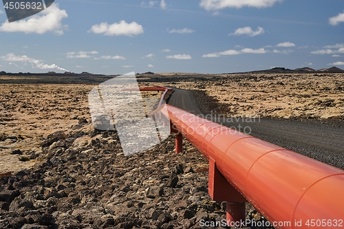 Image of Pipeline in Iceland for geothermal power