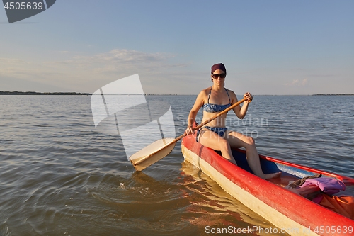 Image of Canoeing on a lake