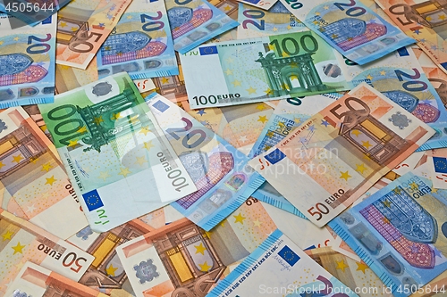 Image of Euro Banknotes Background