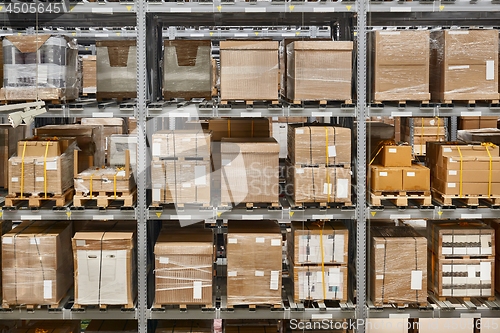 Image of Warehouse with stocked shelves