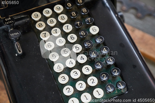 Image of Old calculator detail