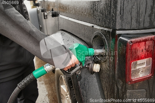 Image of Fuel Nozzle Filling Car