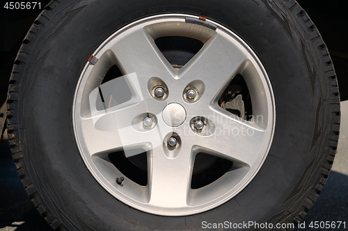 Image of Wheel of a 4x4 vehicle