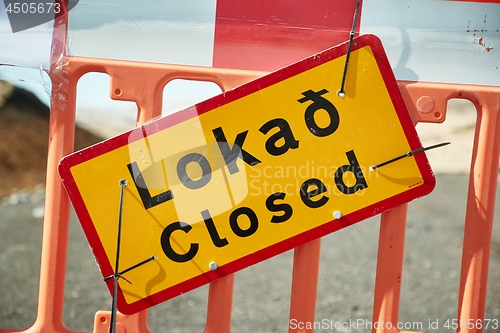 Image of Closed road in Iceland