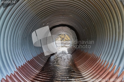 Image of Round canal pipe inside