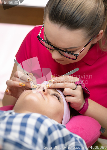 Image of Eyelash extension in Beauty salon