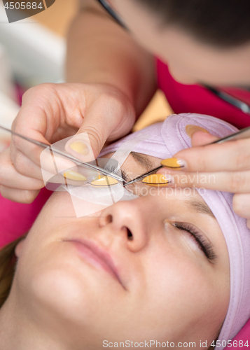 Image of Eyelash extension in Beauty salon