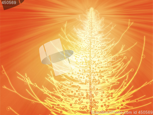 Image of Sparkly christmas tree illustration