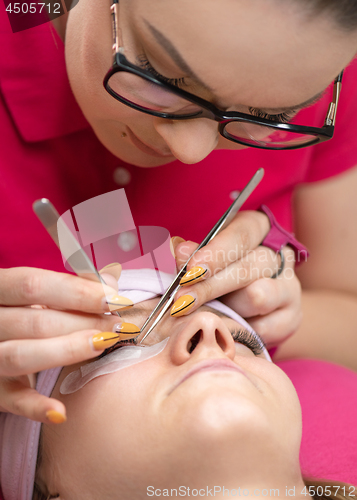 Image of Eyelash extension in Beauty salon