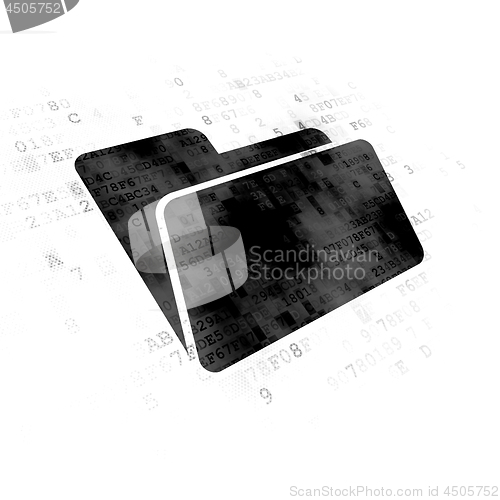 Image of Finance concept: Folder on Digital background