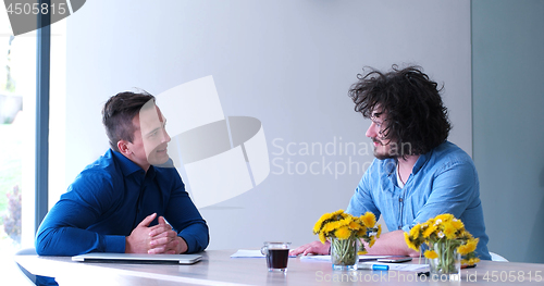 Image of Startup Business Team At A Meeting at modern office building