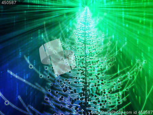 Image of Sparkly christmas tree illustration