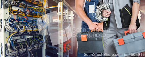 Image of servers in server room