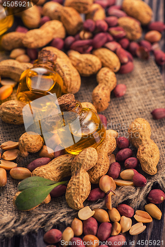 Image of Natural peanut with oil in a glass