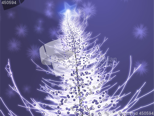 Image of Sparkly christmas tree illustration