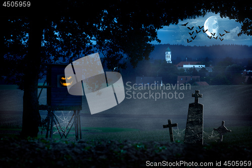 Image of Eerie village landscape