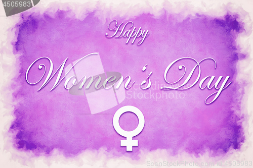 Image of Illustration card with text Happy Women\'s Day