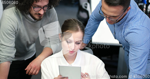 Image of Startup Business Team At A Meeting at modern office building