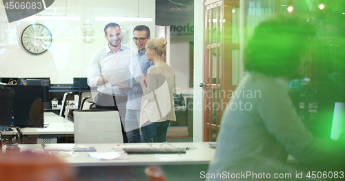 Image of Startup Business Team At A Meeting at modern office building