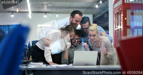 Image of Startup Business Team At A Meeting at modern office building