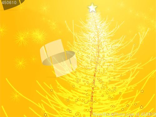 Image of Sparkly christmas tree illustration