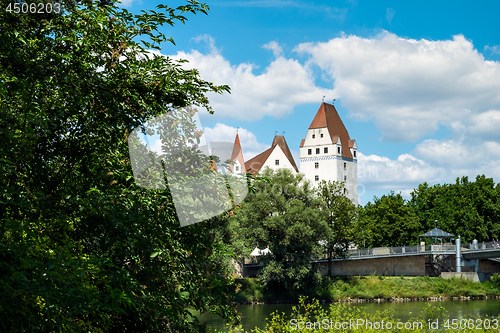 Image of Image of bank of Danube with castle in Ingolstadt