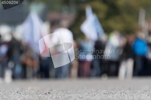 Image of Blurred image of a crowd on the street