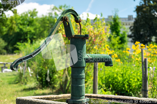 Image of Manual water pump at Klenze Park in Ingolstadt