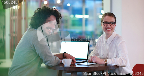 Image of Business People Working With laptop in office