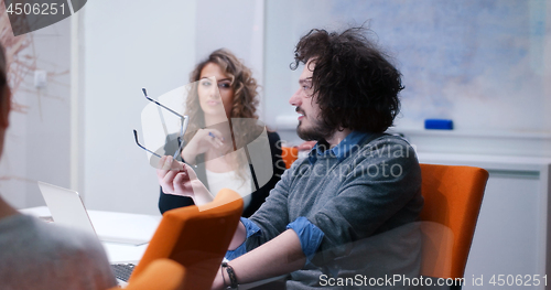 Image of Startup Business Team At A Meeting at modern office building