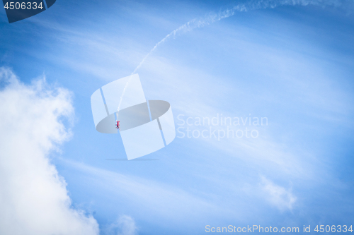 Image of Veteran airplane makes a loop in the sky