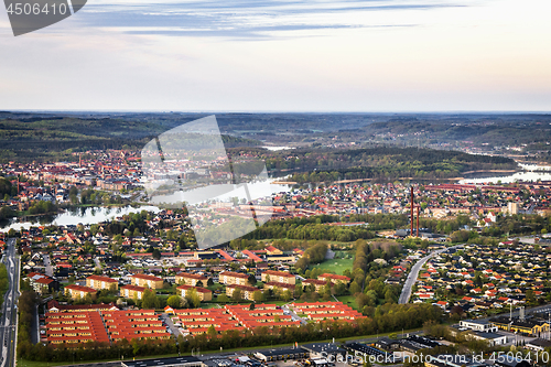 Image of Silkeborg city in Denmark seen from above