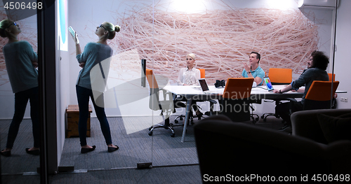 Image of Startup Business Team At A Meeting at modern office building