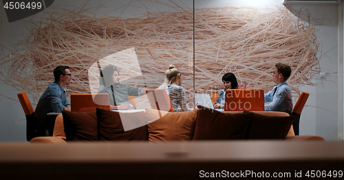 Image of Startup Business Team At A Meeting at modern office building