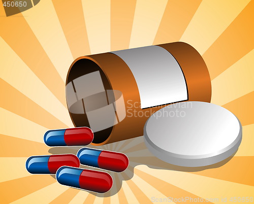 Image of Illustration of open pillbox with pills