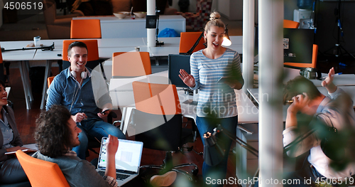 Image of Startup Business Team At A Meeting at modern office building