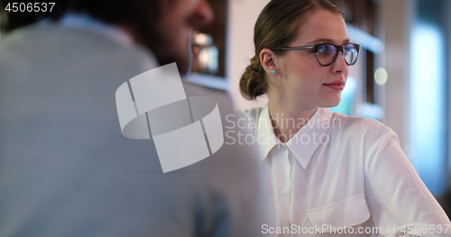 Image of Startup Business Team At A Meeting at modern office building