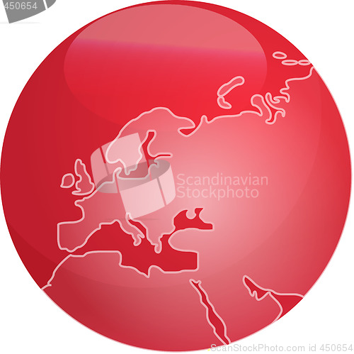 Image of Map of Europe sphere