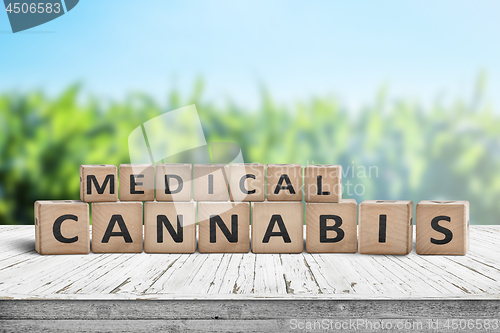 Image of Medical Cannabis sign on a natural desk