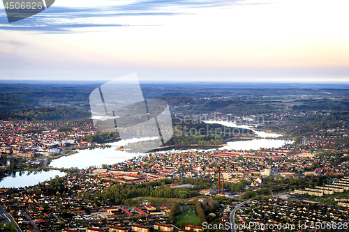 Image of Silkeborg city in Denmark seen from above