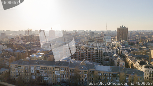 Image of Old and modern architecture in capital city Kiev of Ukraine