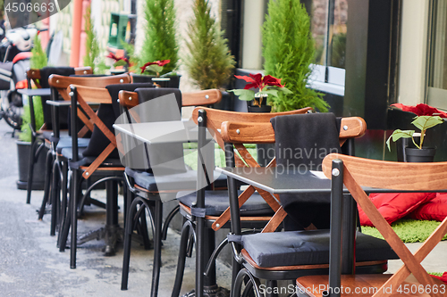 Image of cafe in the street of Istanbul