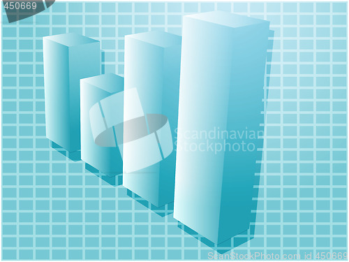 Image of Financial barchart illustration